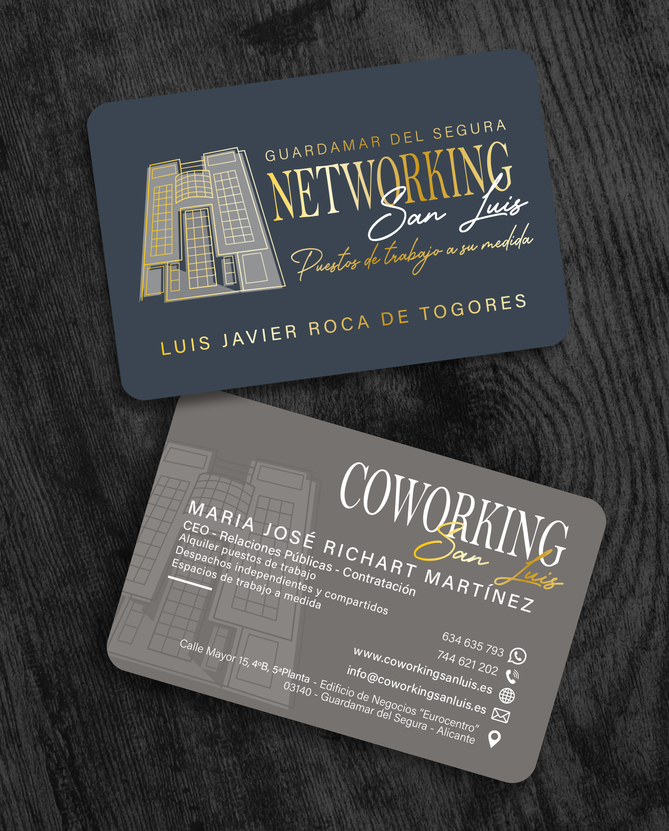 render tarjetas networking fondo